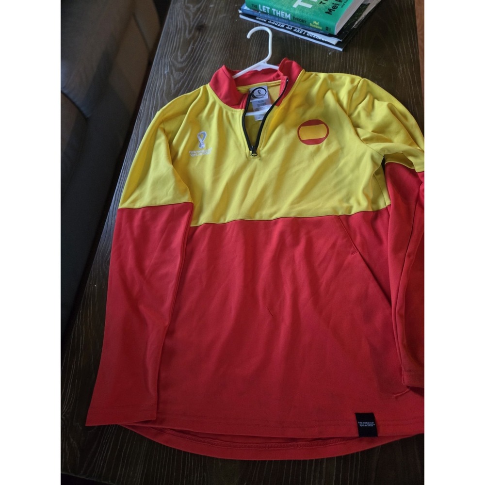 FIFA World Cup Qatar 2022 Spain Quarter Zip Pullover XL Official Licensed